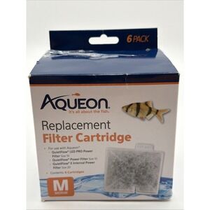 NEW Aqueon Replacement Filter Cartridge 10000948 Size Medium Six Pack